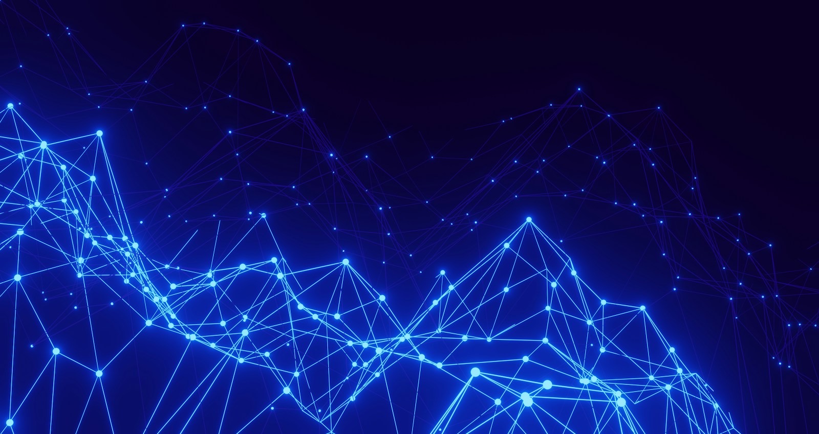 Red de nodos conectados que representa un sistema de inteligencia artificial - Agencia de IA en Chile